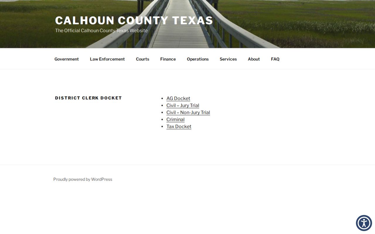 Calhoun County criminal court cases docket gateway