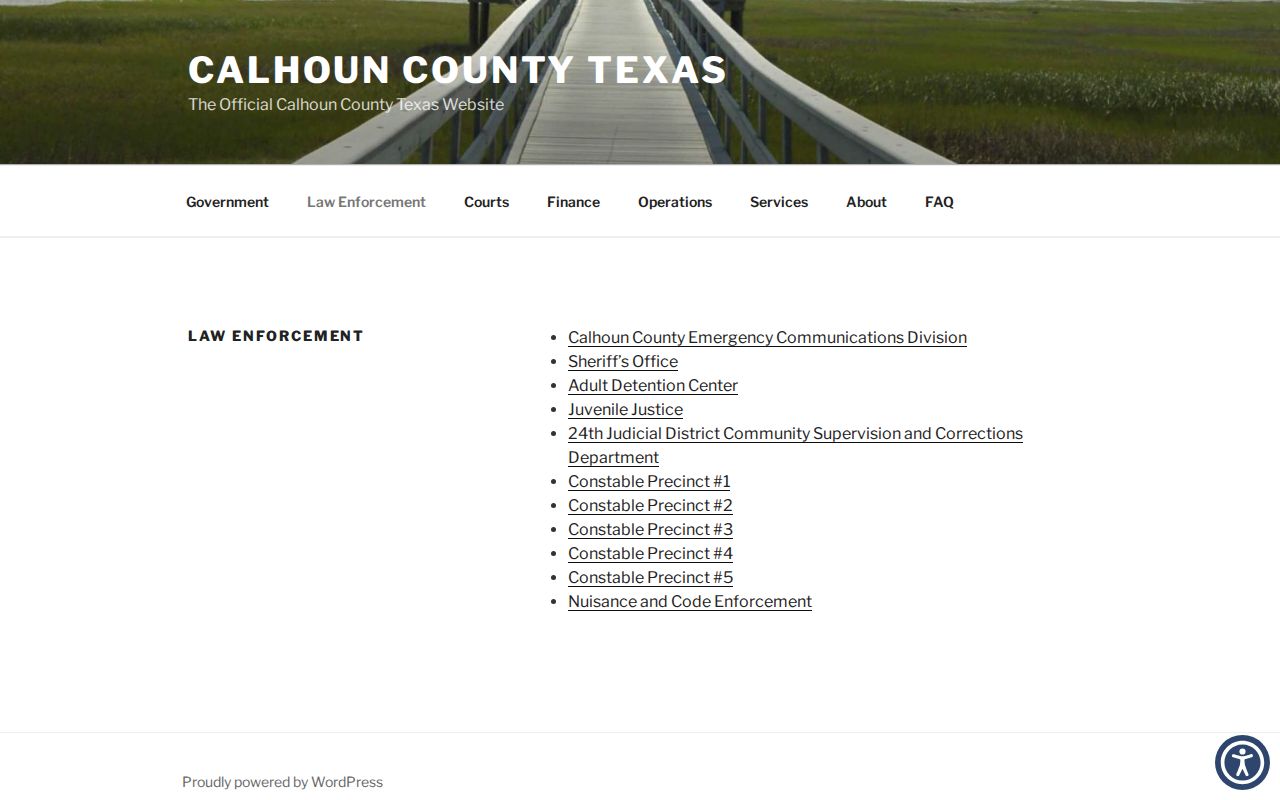 Calhoun County criminal history law enforcement directory